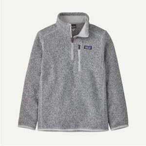 Kids Patagonia Grey Half-Zip Fleece Pullover
